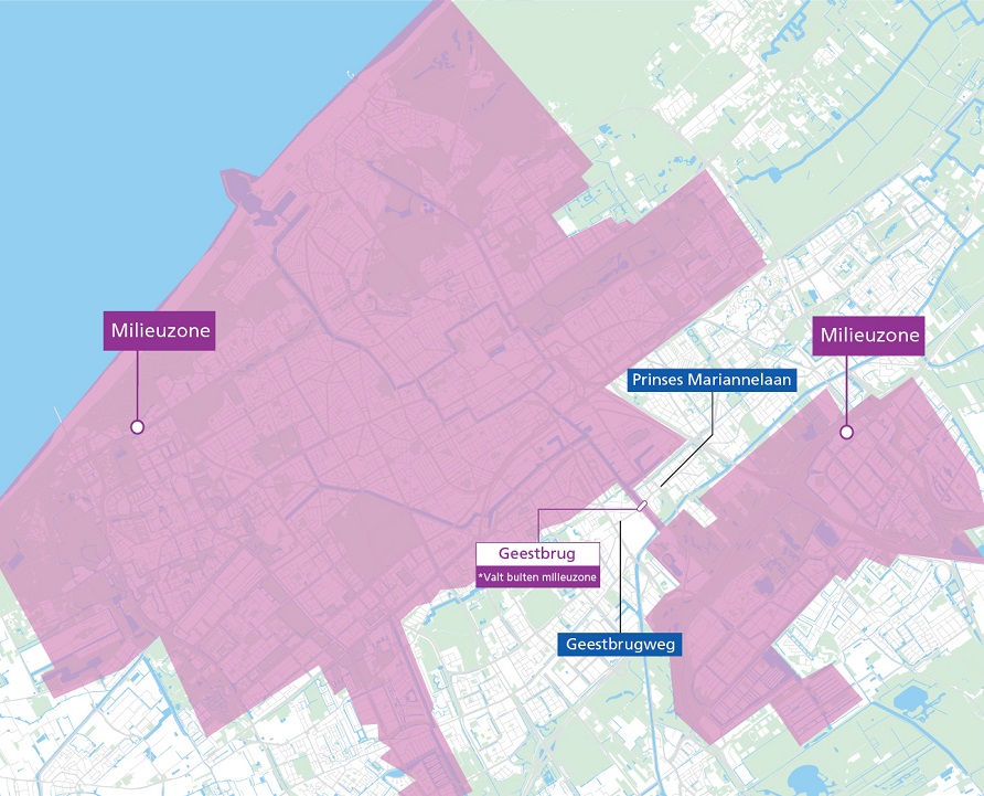 milieuzone den haag kaart 6731 Kaart Den Haag_Proef1.9   Vlietnieuws